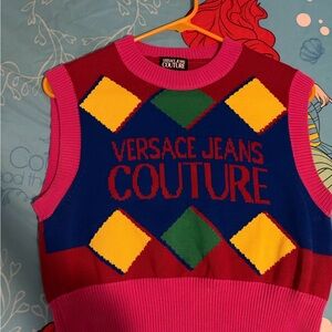 Versace Jeans Collection Pink Knit Fabric